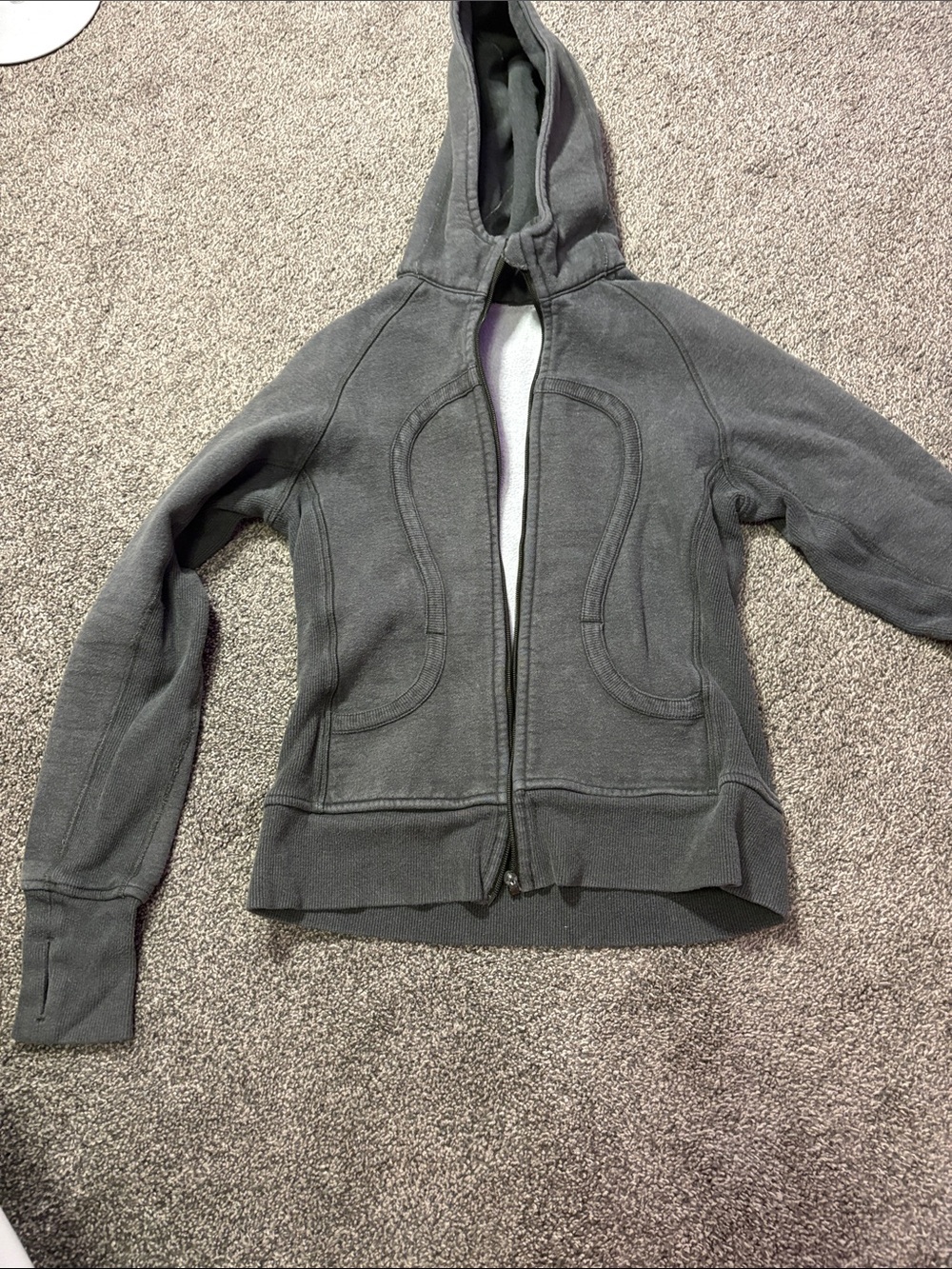 lululemon athletica Women's Hooded Zip Jacket - Charcoal